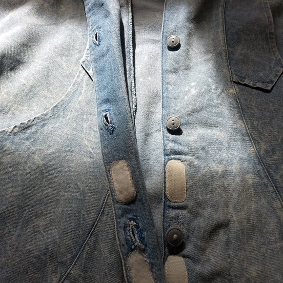 vintage 80s acid wash denim shirtdress topper🎈HOST PICK🎈 - Picture 6 of 15